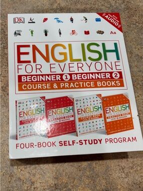 English for Everyone DK Beginner 1 and 2 course and practice books